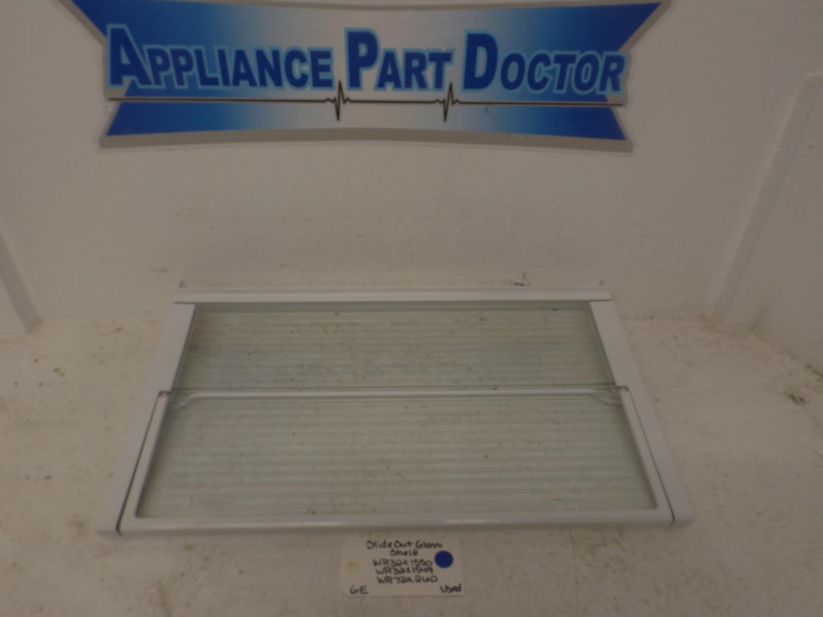 GE Refrigerator WR32X1550 WR32X1549 WR72X260 Slide Out Glass Shelf Used GE Refrigerator WR32X1550 WR32X1549 WR72X260 Slide Out Glass Shelf Used